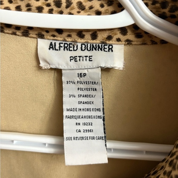 Vintage Alfred Dunner leopord button down shirt XLarge US 16 - Picture 4 of 6